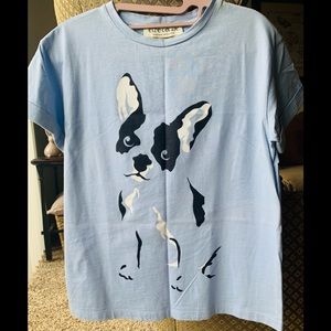 Etre Cecile French Bulldog T-Shirt Blue